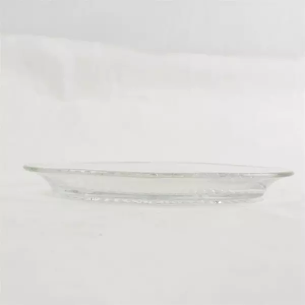VINTAGE Indiana Glass Diamond Point Oval Clear Butter Dish Base No Cover