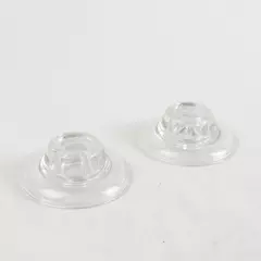 Set of 2 Vintage Miller Rogaska Clear Glass Taper Candlestick Holders