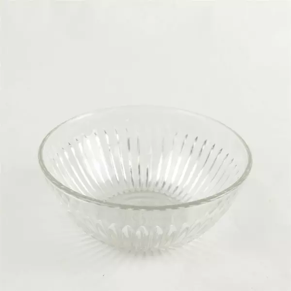 KIG Malaysia Ribbed Starburst Glass Mixing & Serving Bowl 5.5 in