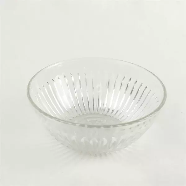 KIG Malaysia Ribbed Starburst Glass Mixing & Serving Bowl 5.5 in