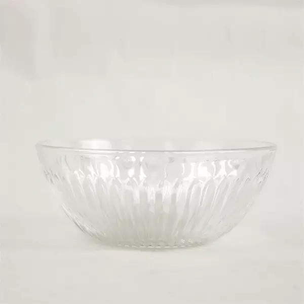 KIG Malaysia Ribbed Starburst Glass Mixing & Serving Bowl 5.5 in