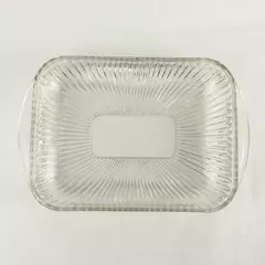 Vintage Anchor Hocking Queen Mary Ribbed Rectangular Glass Casserole Dish