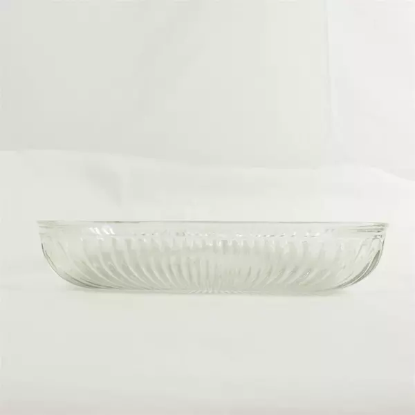 Vintage Anchor Hocking Queen Mary Ribbed Rectangular Glass Casserole Dish