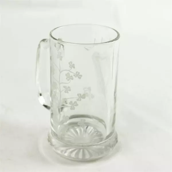 Eamon Irish Etched Pint Stein Harps & Shamrocks 5.5" Used