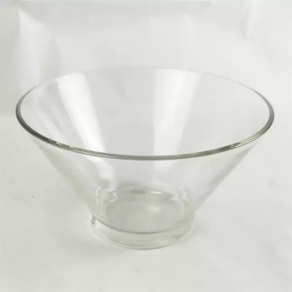 Clear Glass Footed Serving Bowl 11in Round Pedestal Salad Fruit Bowl