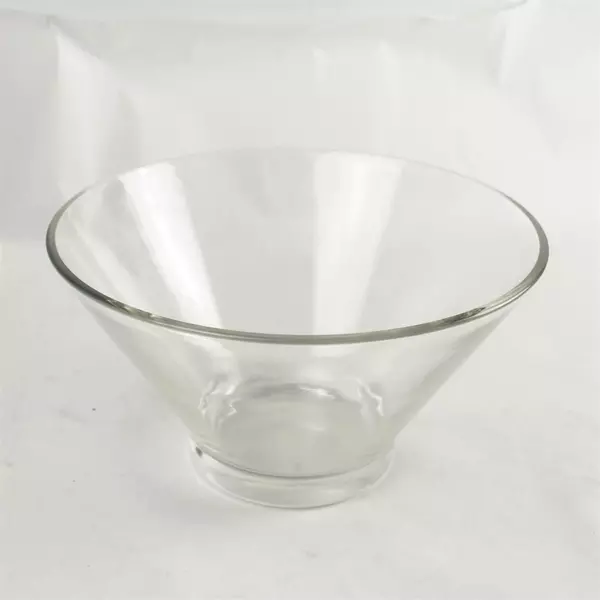 Clear Glass Footed Serving Bowl 11in Round Pedestal Salad Fruit Bowl