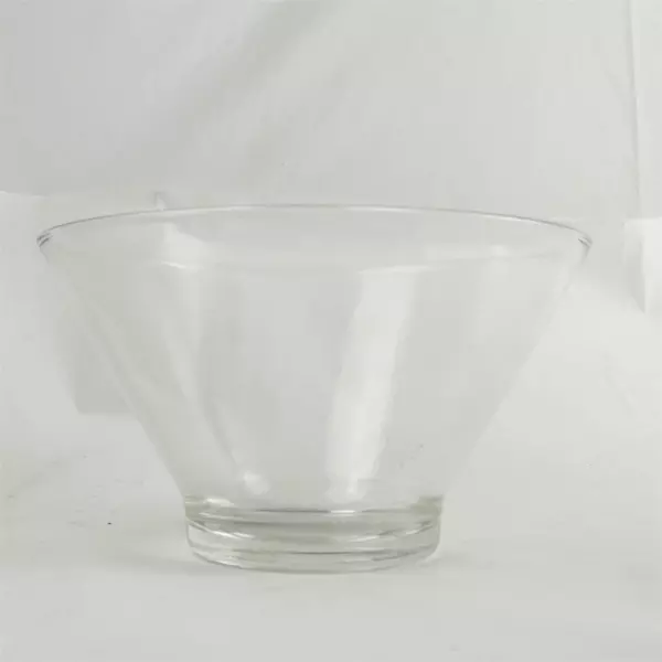 Clear Glass Footed Serving Bowl 11in Round Pedestal Salad Fruit Bowl