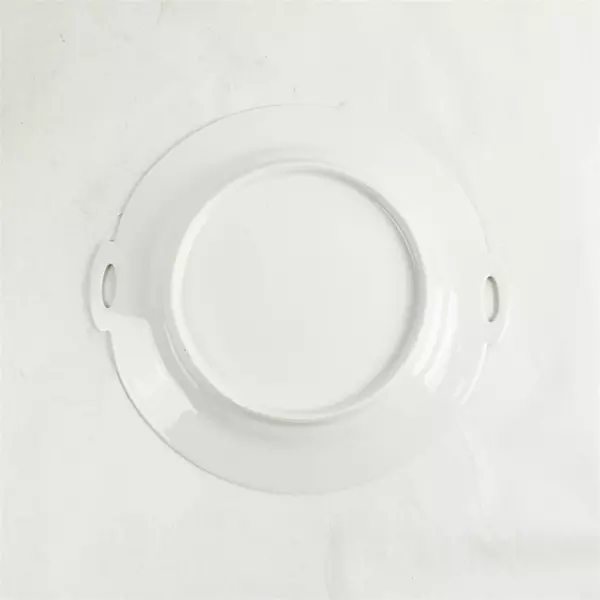 White Serving Plate w/Handles 10 x 10.75 in Appetizer Dessert
