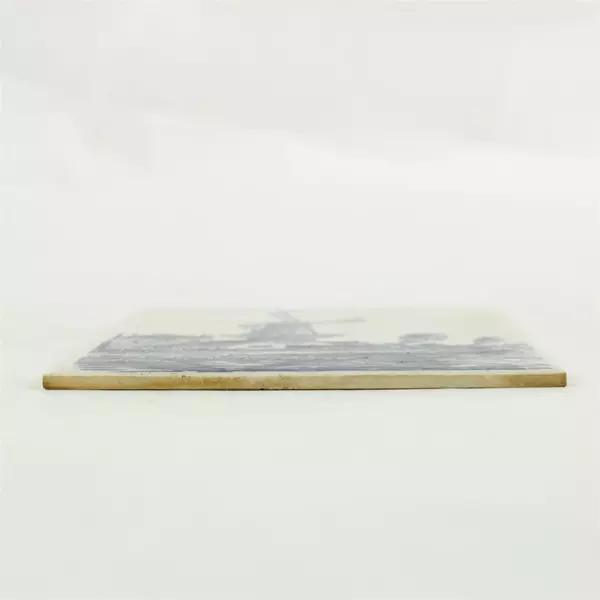 H & R Johnson LTD Square Delft Blue Windmill Tile 4.25in