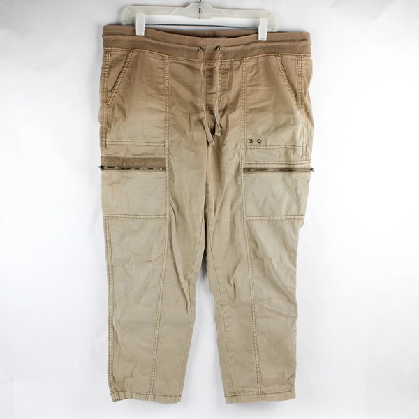 Sonoma Good For Life Women's 14 Brown Khaki Tapered Leg Capri Pants