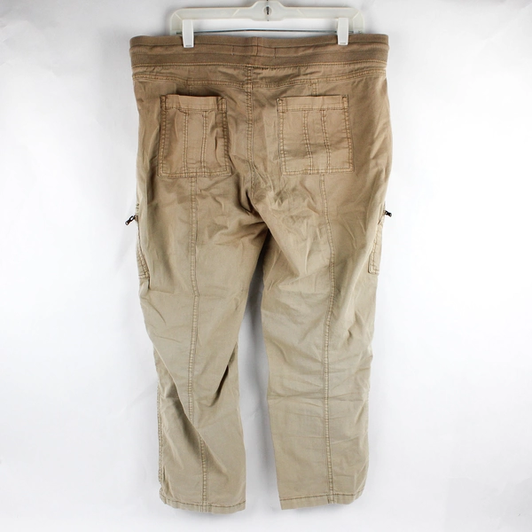 Sonoma Good For Life Women's 14 Brown Khaki Tapered Leg Capri Pants
