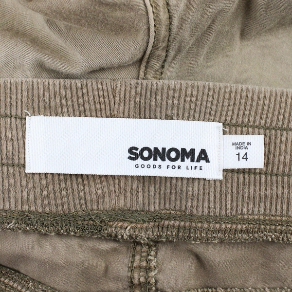 Sonoma Good For Life Women's 14 Brown Khaki Tapered Leg Capri Pants