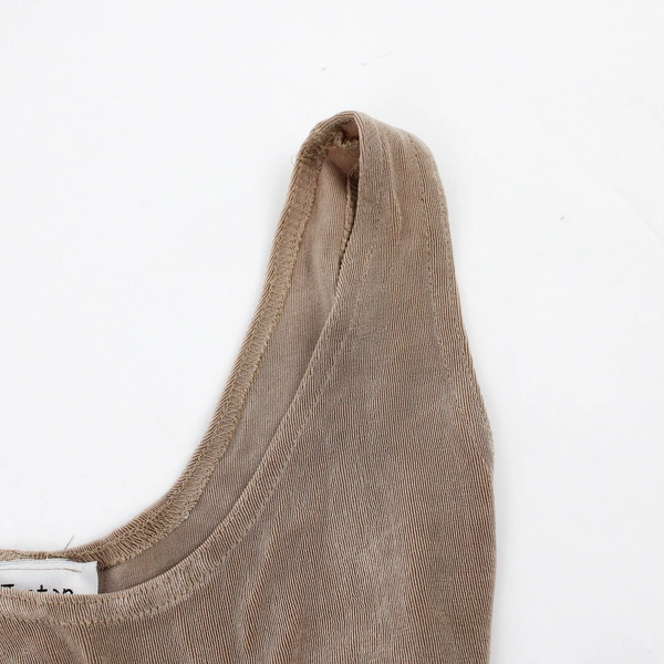 Vtg 70's Jostar Women's L Shimmer Beige Stretchy Floor Length Tank Dress