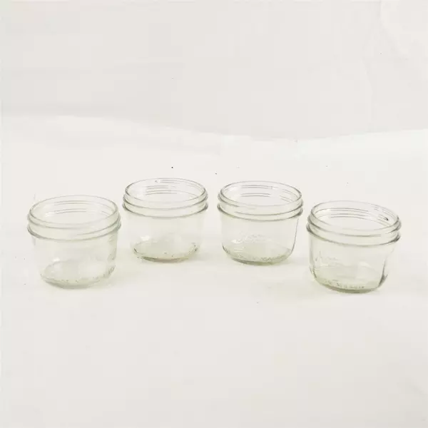 Set of 4 Kerr Wide Mouth Self-Sealing Mason Jars (No Lids)
