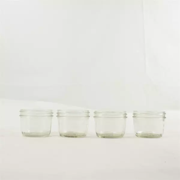 Set of 4 Kerr Wide Mouth Self-Sealing Mason Jars (No Lids)