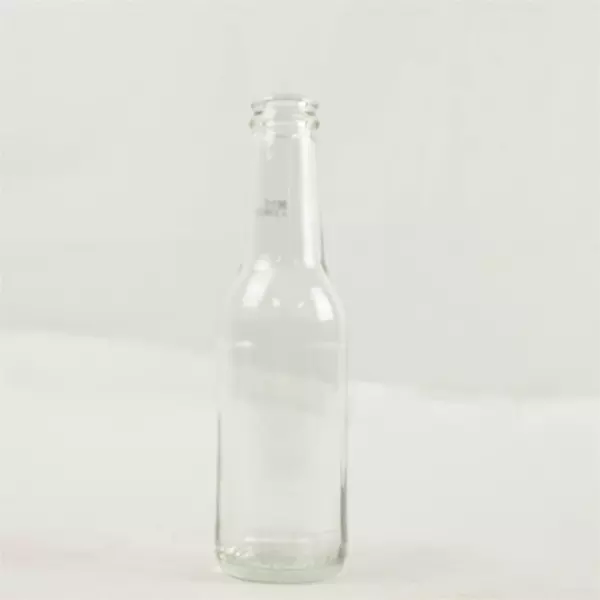 Clear Glass Bottle 7.5in Tall Decorative Vase Craft Display