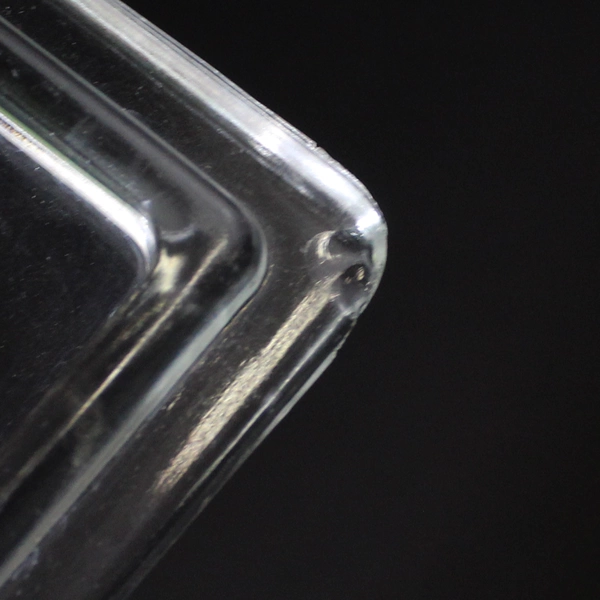 Vintage Wheaton Rectangle Clear Glass Refrigerator Jar/Container W/ Matching Lid