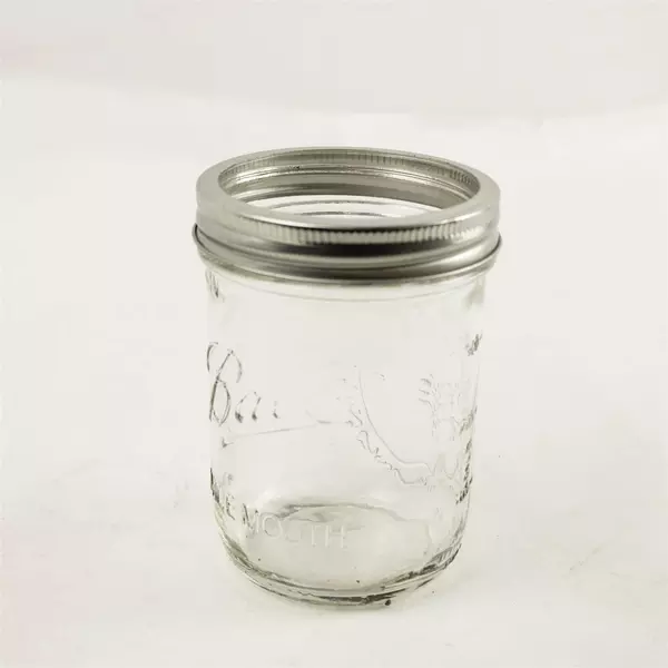 Ball Wide Mouth Mason Jar Clear Glass 5in Tall - Pre-owned (No lid, Ring Only)