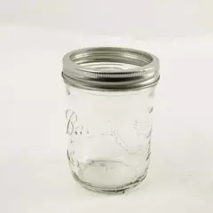 Ball Wide Mouth Mason Jar Clear Glass 5in Tall - Pre-owned (No lid, Ring Only)