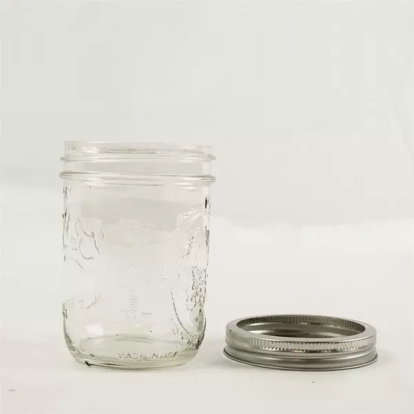 Ball Wide Mouth Mason Jar Clear Glass 5in Tall - Pre-owned (No lid, Ring Only)