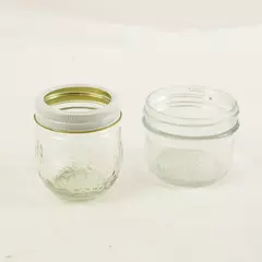 Lot of 2 Small Mason Jars for Jelly Jam Storage Crafts No Lids Ring Included