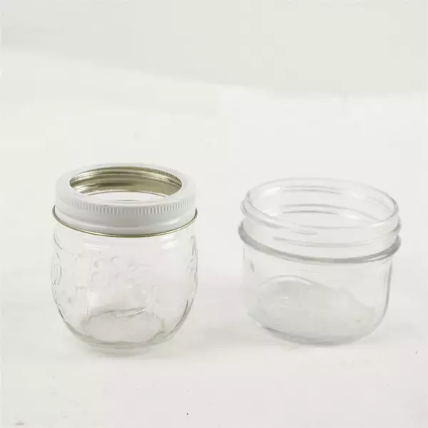 Lot of 2 Small Mason Jars for Jelly Jam Storage Crafts No Lids Ring Included