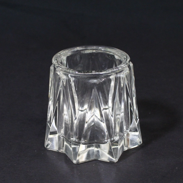 Unbranded Unmarked Clear Cut Glass Toothpick Holder With Matching Top 4" Tall