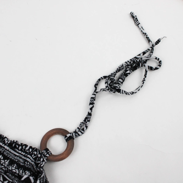 No Boundaries Black and White Tribal Print Halter Jumpsuit Juniors Size M 7-9