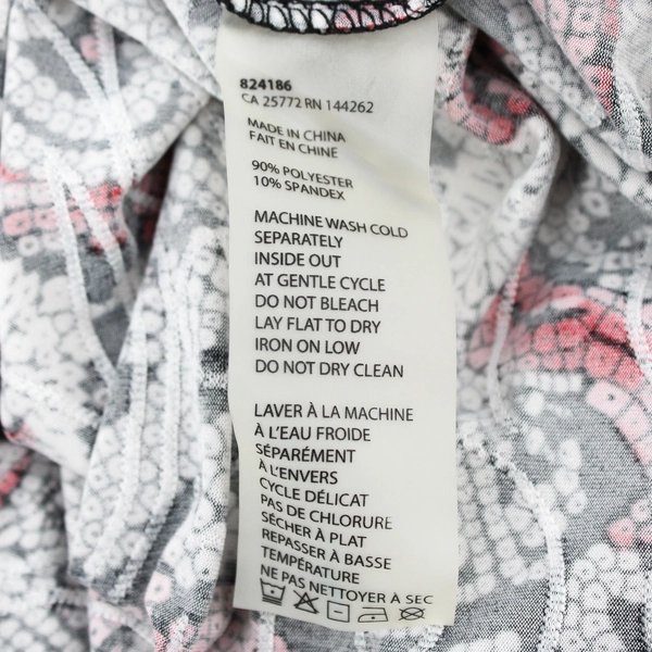 Fylo Black White Red and Pink Long-Sleeved Top Women's Size XL