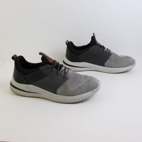 Skechers Delson Sneakers Gray and Black Men's US Size 13