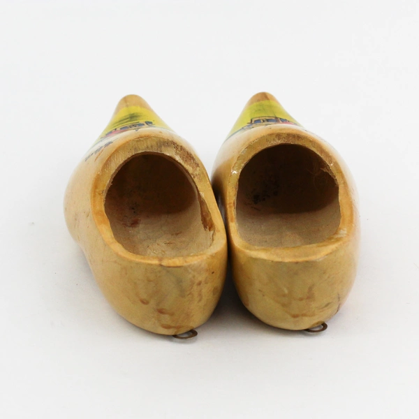 Hand Painted Souvenir Clogs From Holland Windmill Pattern
