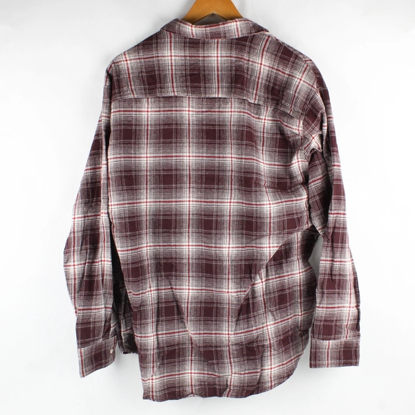 Old Navy The Boyfriend Shirt Long Sleeve Button Up Flannel Shirt Women's L Tall
