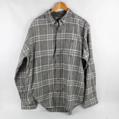 Weatherproof Gray Flannel Long Sleeve Button Up Men's Shirt Size XL