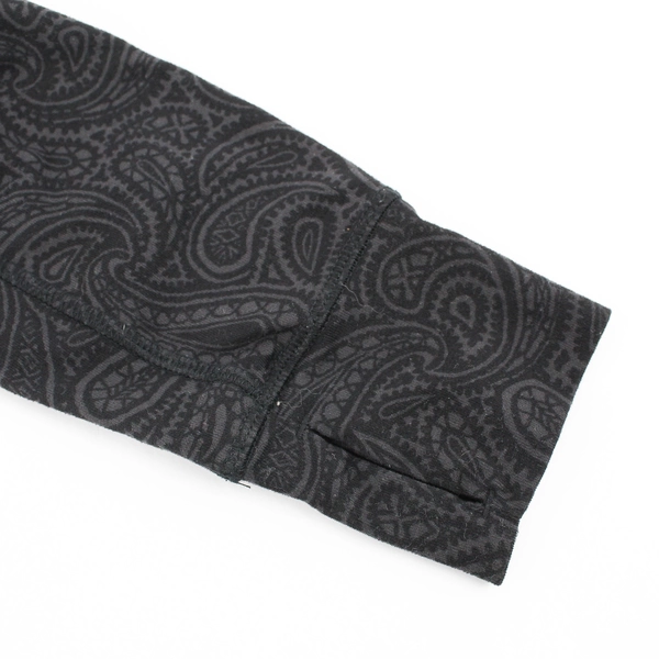 Old Navy Black Paisley Long Sleeve Quarter Zip Jacket Women's Size M