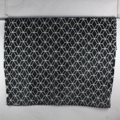 Life Comfort Gray/White Geometric Pattern Fleece Throw Blanket 74" x 65"