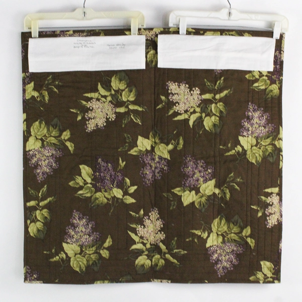 Convergence Ricky Tims Floral Quilted Brown Green Purple Wall Hanging 30" x 29"