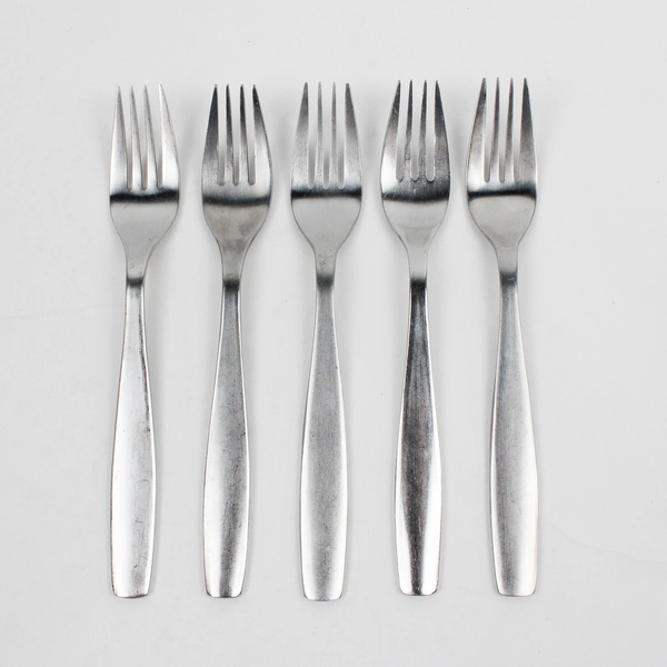 Lot Of 5 Gourmet Settings GS Non-Stop (Stainless) Flatware Dinner Forks 8" Long