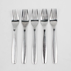 Lot Of 5 Gourmet Settings GS Non-Stop (Stainless) Flatware Dinner Forks 8" Long