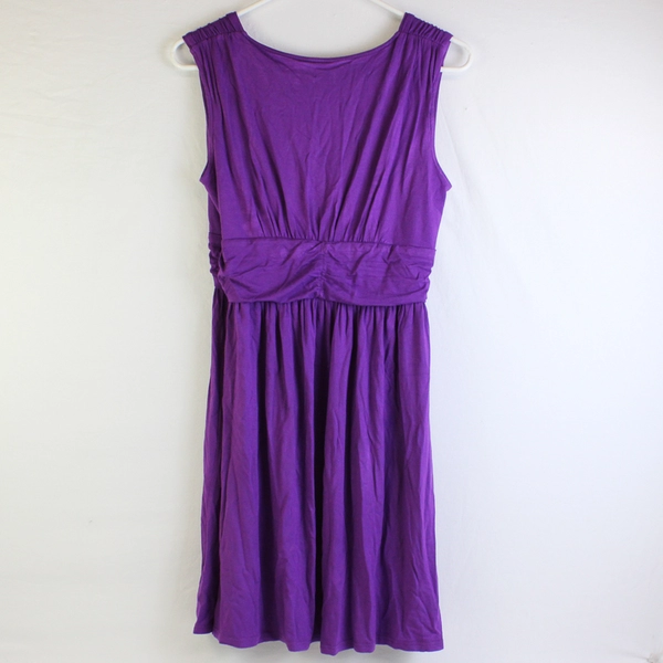 Harhay Purple Knee-Length Sleeveless Dress Women's Size Medium