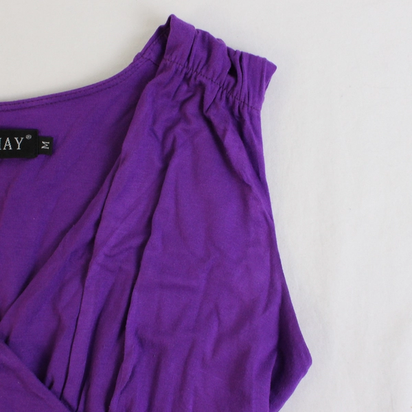 Harhay Purple Knee-Length Sleeveless Dress Women's Size Medium