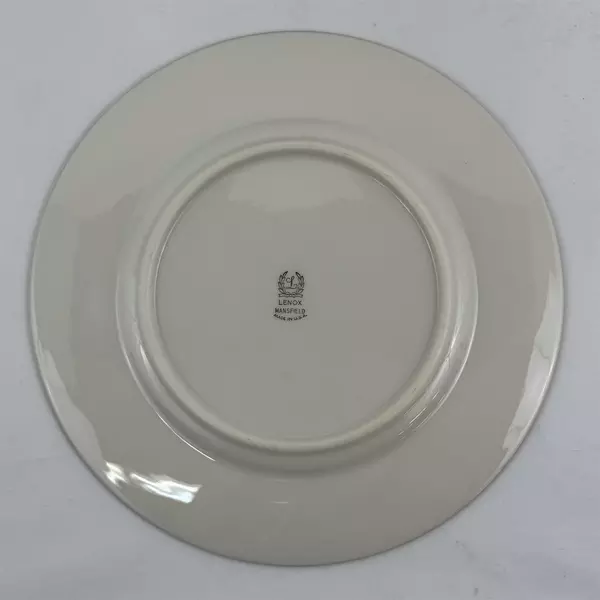 Lot Of 3 Lenox Mansfield Pattern Salad Plates 8.5" Diam China Cream & Gold Trim
