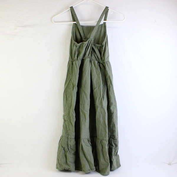 Old Navy Green Cross Strap Linen Blend Dress Girls' Size Large 10-12