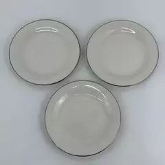 Lot Of 3 American Royalty Winterset Pattern Salad Plates 7.75" China Silver Trim