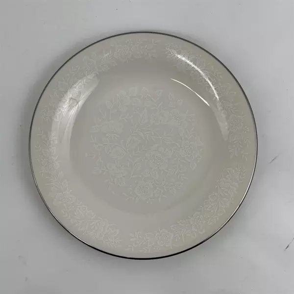 Lot Of 3 American Royalty Winterset Pattern Salad Plates 7.75" China Silver Trim