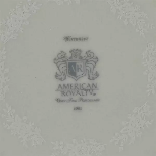 Lot Of 3 American Royalty Winterset Pattern Salad Plates 7.75" China Silver Trim