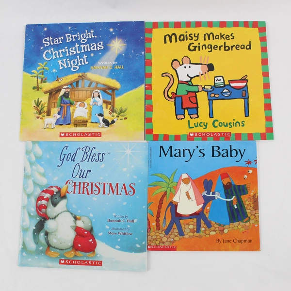 Lot of 4 Scholastic Children's Christmas Books Paperback 1996 to 2017