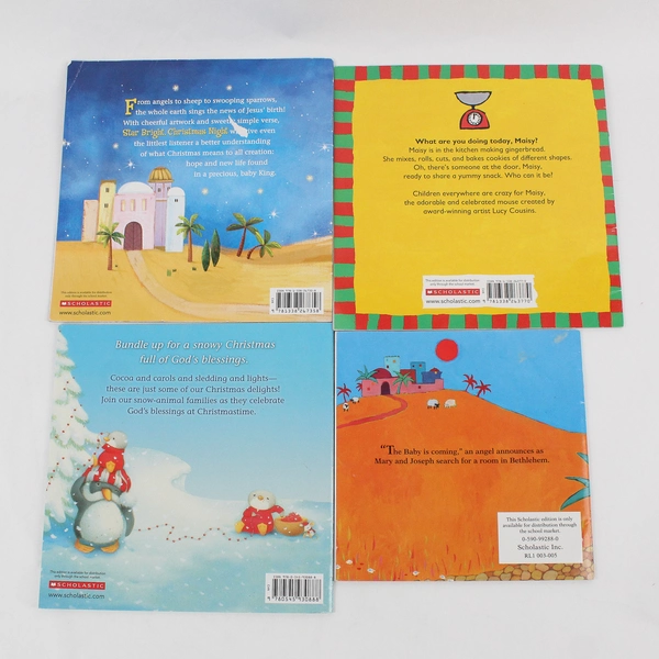 Lot of 4 Scholastic Children's Christmas Books Paperback 1996 to 2017