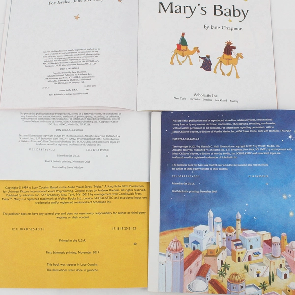 Lot of 4 Scholastic Children's Christmas Books Paperback 1996 to 2017