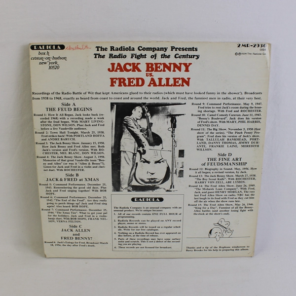 Jack Benny VS Fred Allen The Radio Fight Of The Century 2 Record Set