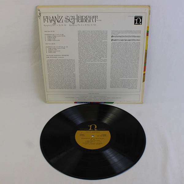 Schubert Symphony No. 1 In D, D. 82 / Symphony 1967 H-71230 Vinyl 12'' Vintage